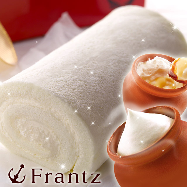クリスマスケーキ スイーツ グルメ セット お菓子 神戸巻(ロール)・ホワイトと壷プリンのセット お取り寄せ 神戸フランツ ロールケーキ